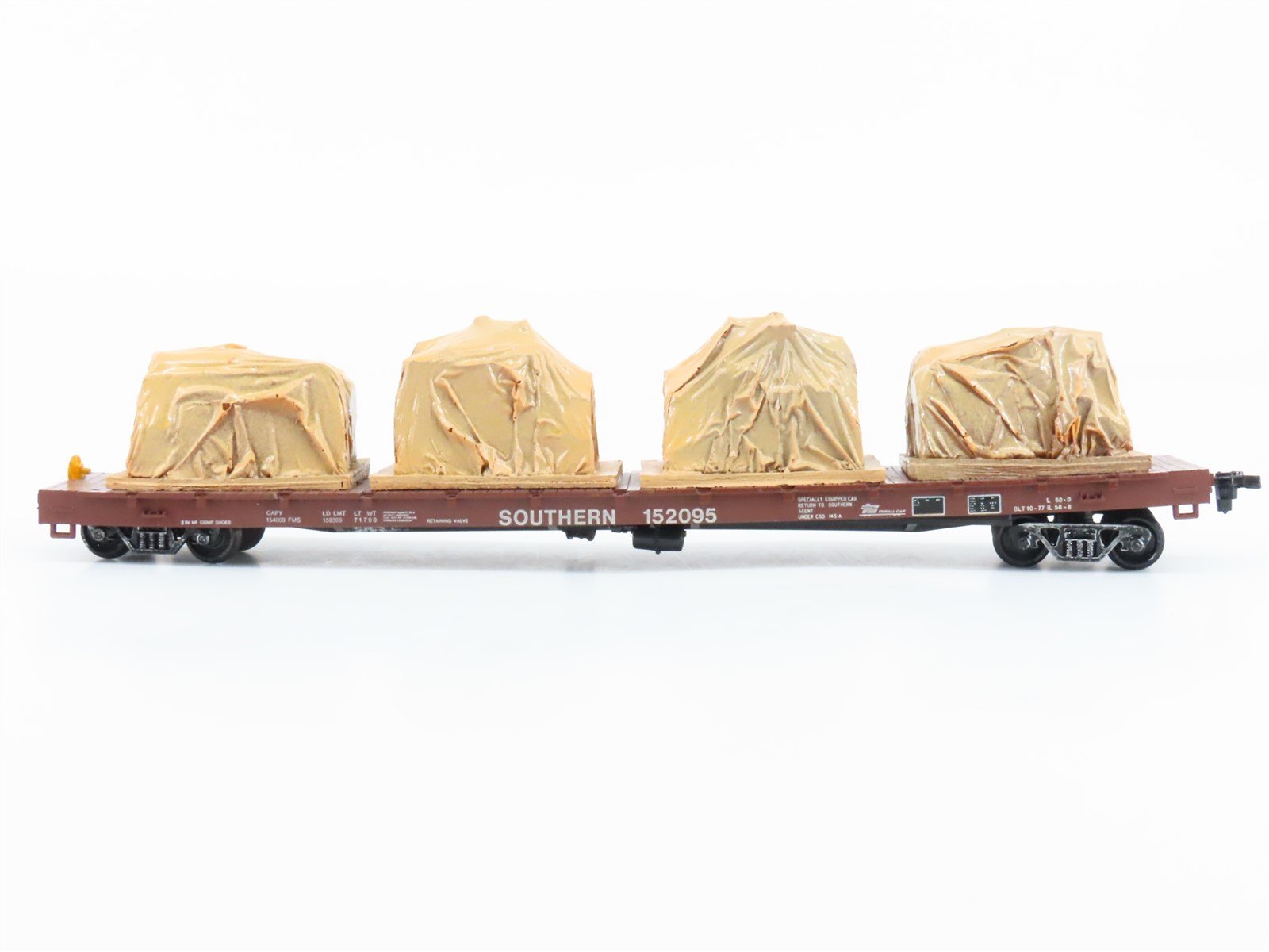 HO Scale Roundhouse MDC SOU Southern Railroad Flat Car #152095 w/ Custom Load