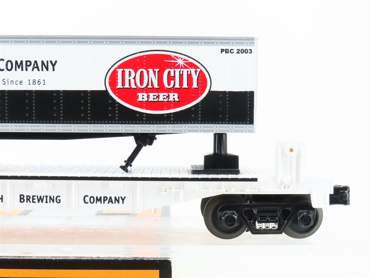O Gauge 3-Rail MTH 30-76110 Pittsburgh Brewing Flatcar No# Iron City Trailer