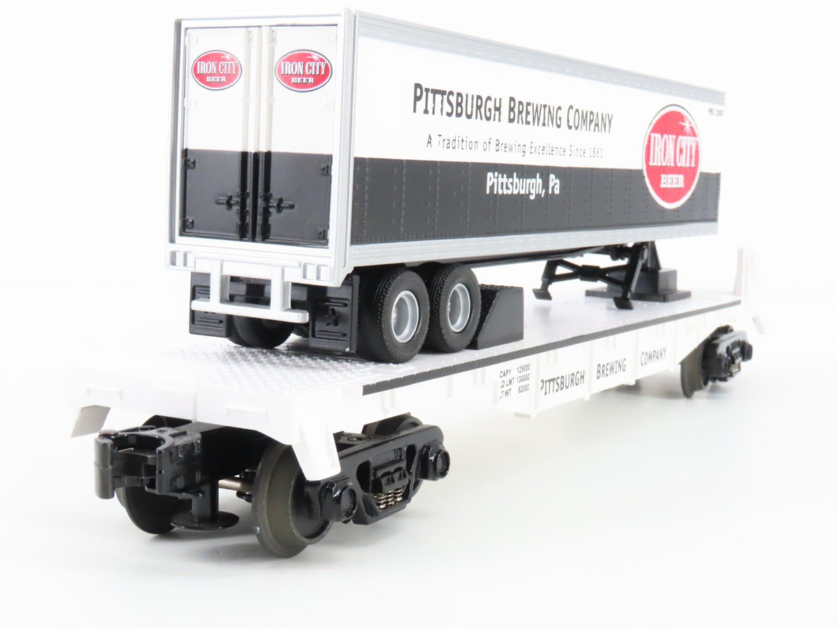 O Gauge 3-Rail MTH 30-76110 Pittsburgh Brewing Flatcar No# Iron City Trailer