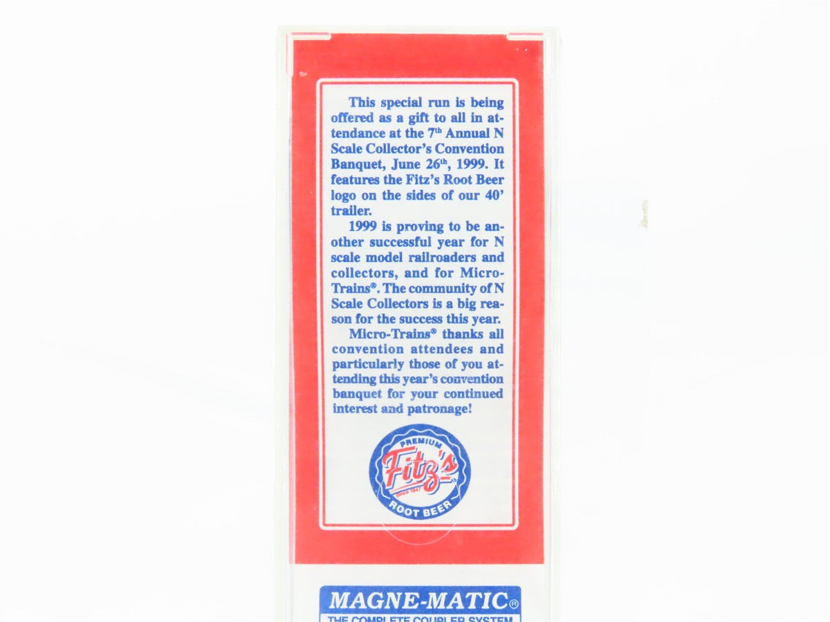N Scale Micro-Trains MTL NSC 6-99 Special Run Fitz&#39;s Root Beer 40&#39; Trailer