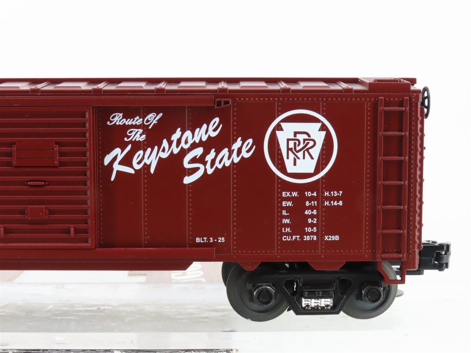 O Gauge 3-Rail MTH Rugged Rails 33-7403 PRR Keystone State Boxcar #28668