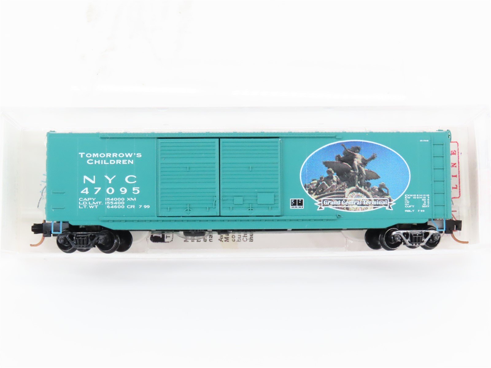 N Micro-Trains MTL ESM Special Run 9801 NYC Tomorrow's Children Boxcar 47095