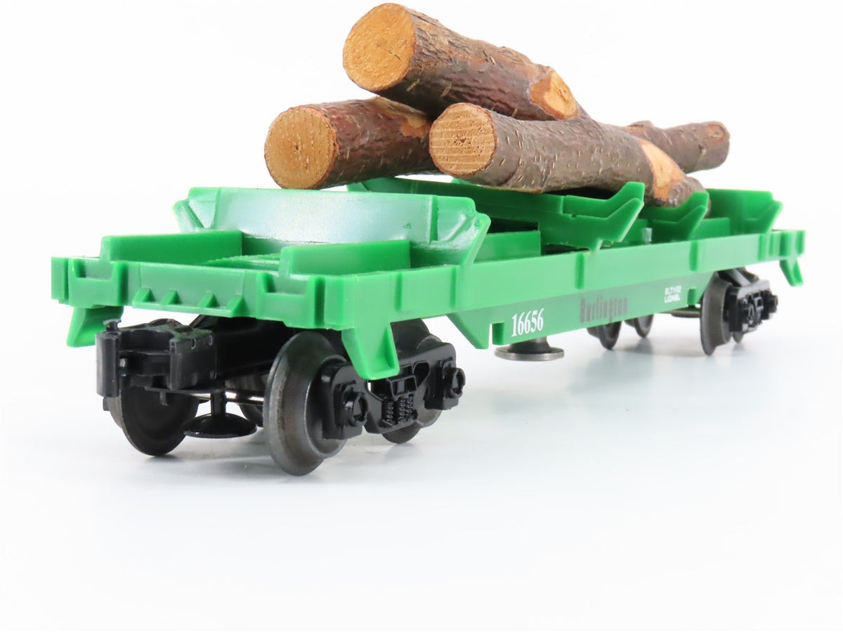 O Gauge 3-Rail Lionel 6-16656 BN Operating Log Dump Car #16656 w/Logs