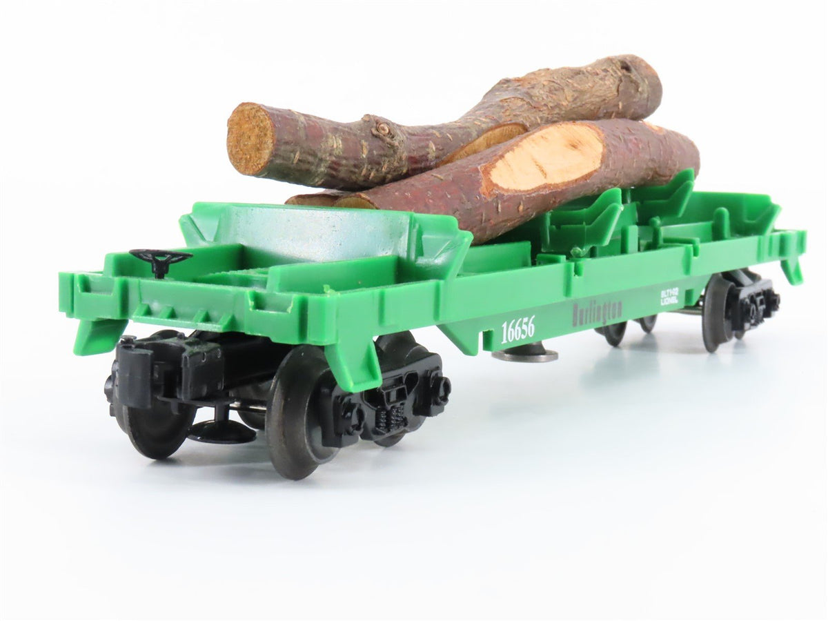 O Gauge 3-Rail Lionel 6-16656 BN Operating Log Dump Car #16656 w/Logs