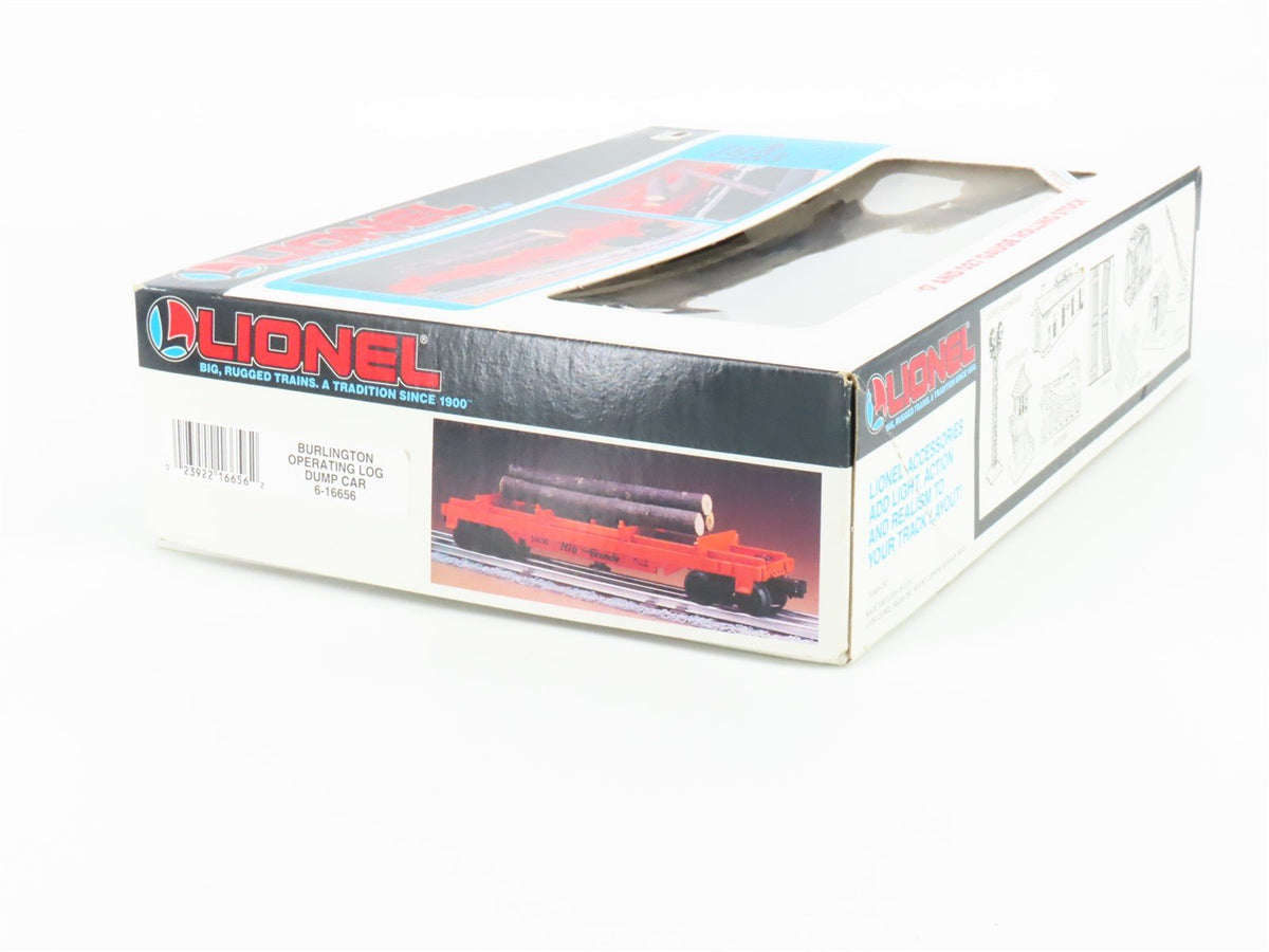 O Gauge 3-Rail Lionel 6-16656 BN Operating Log Dump Car #16656 w/Logs