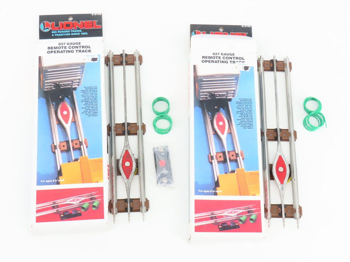 Set of 2 O Gauge Track Lionel 6-5149 Remote Control Operating Track Pieces