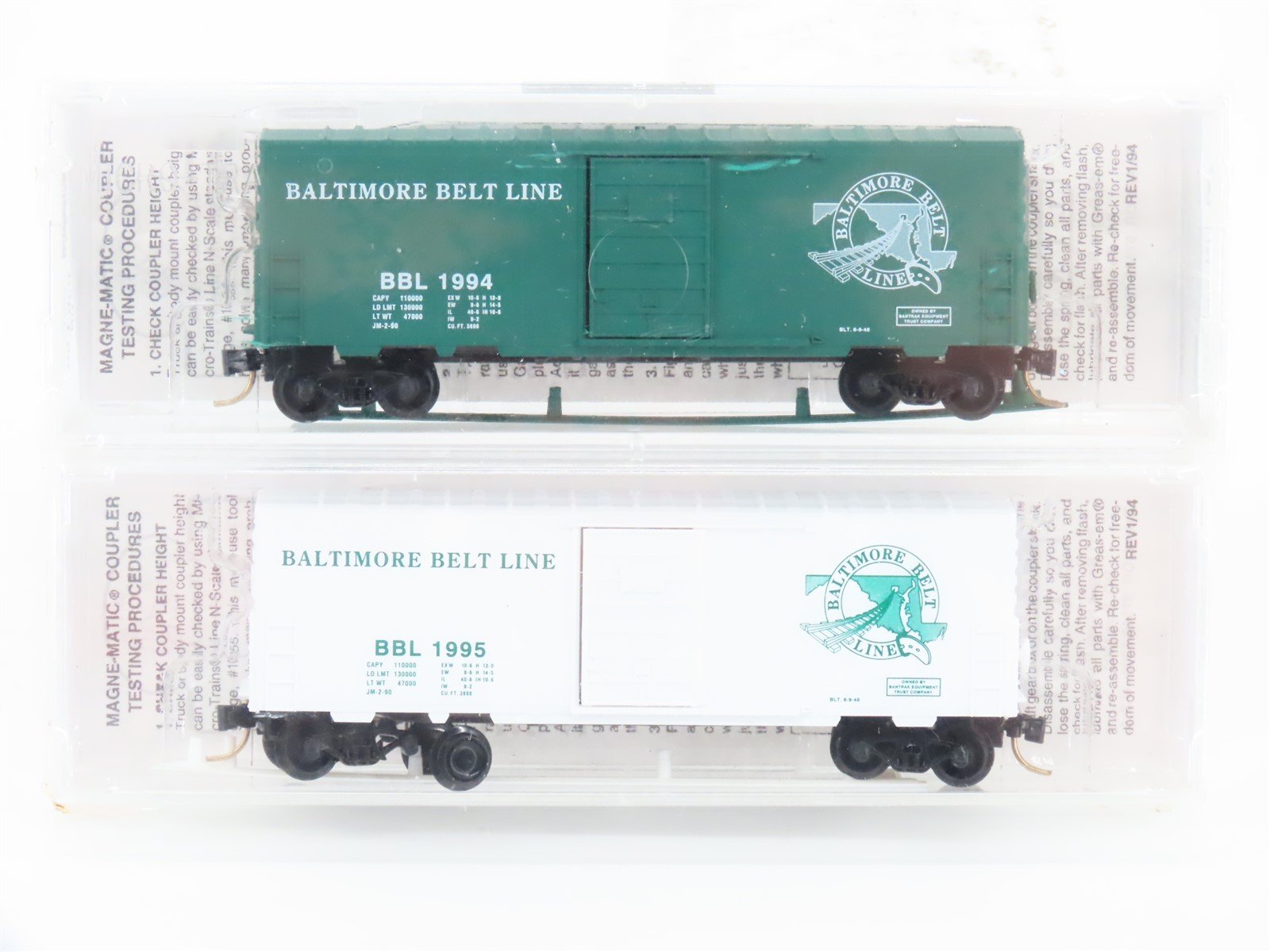 N Micro Trains Special Run BBL Baltimore Belt Line 2 Pack Boxcar Set SEALED