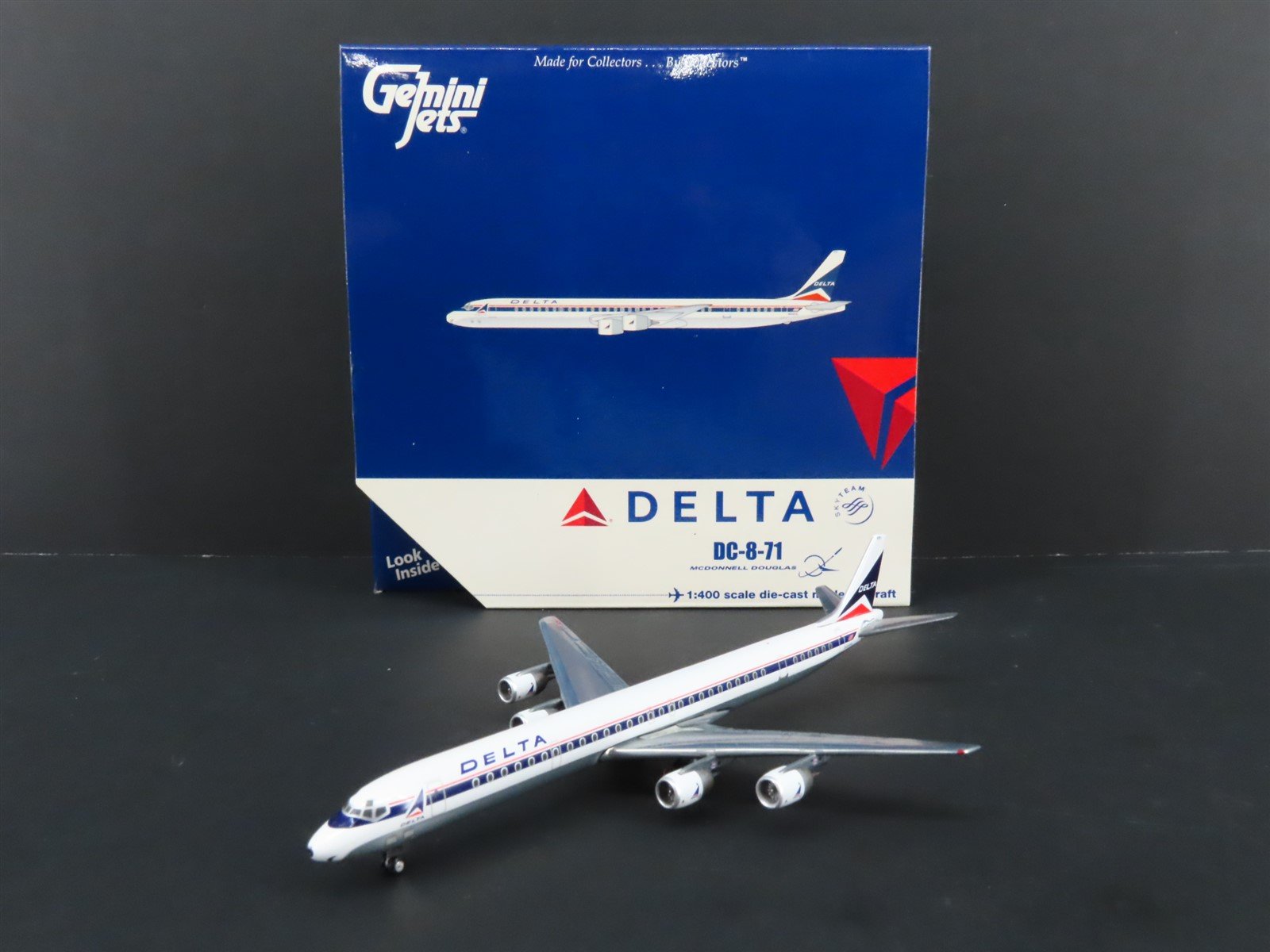 1:400 Gemini Jets GJDAL779 Die-Cast Delta McDonnell Douglas DC-8-71 Airliner