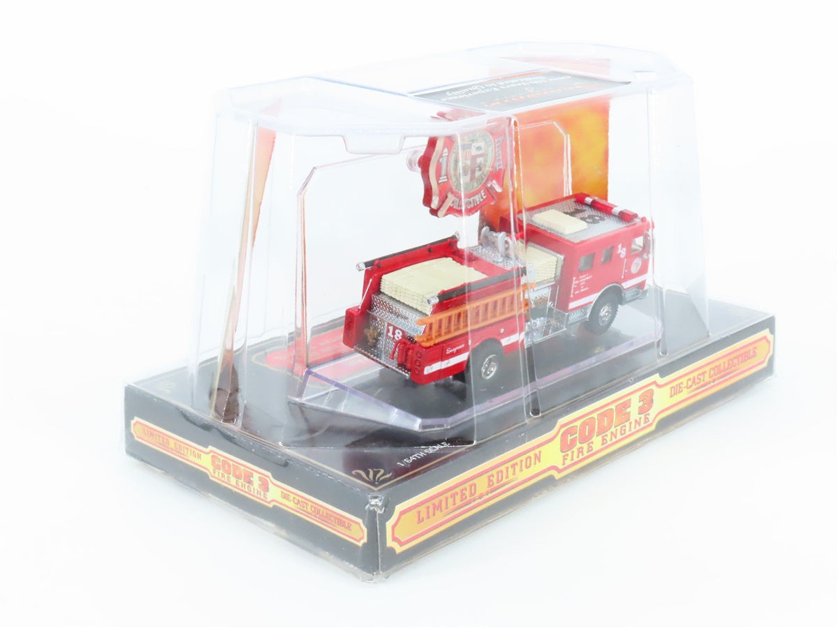 1:64 Scale Code 3 #02450 Die-Cast City of LA Seagrave Fire Engine #18