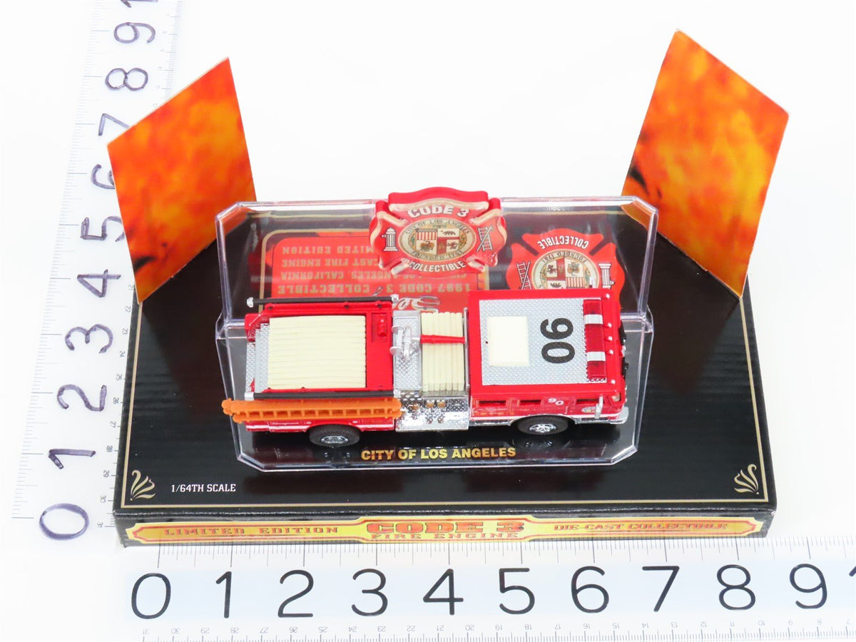 1:64 Scale Code 3 #02450 Die-Cast City of LA Seagrave Fire Engine #90