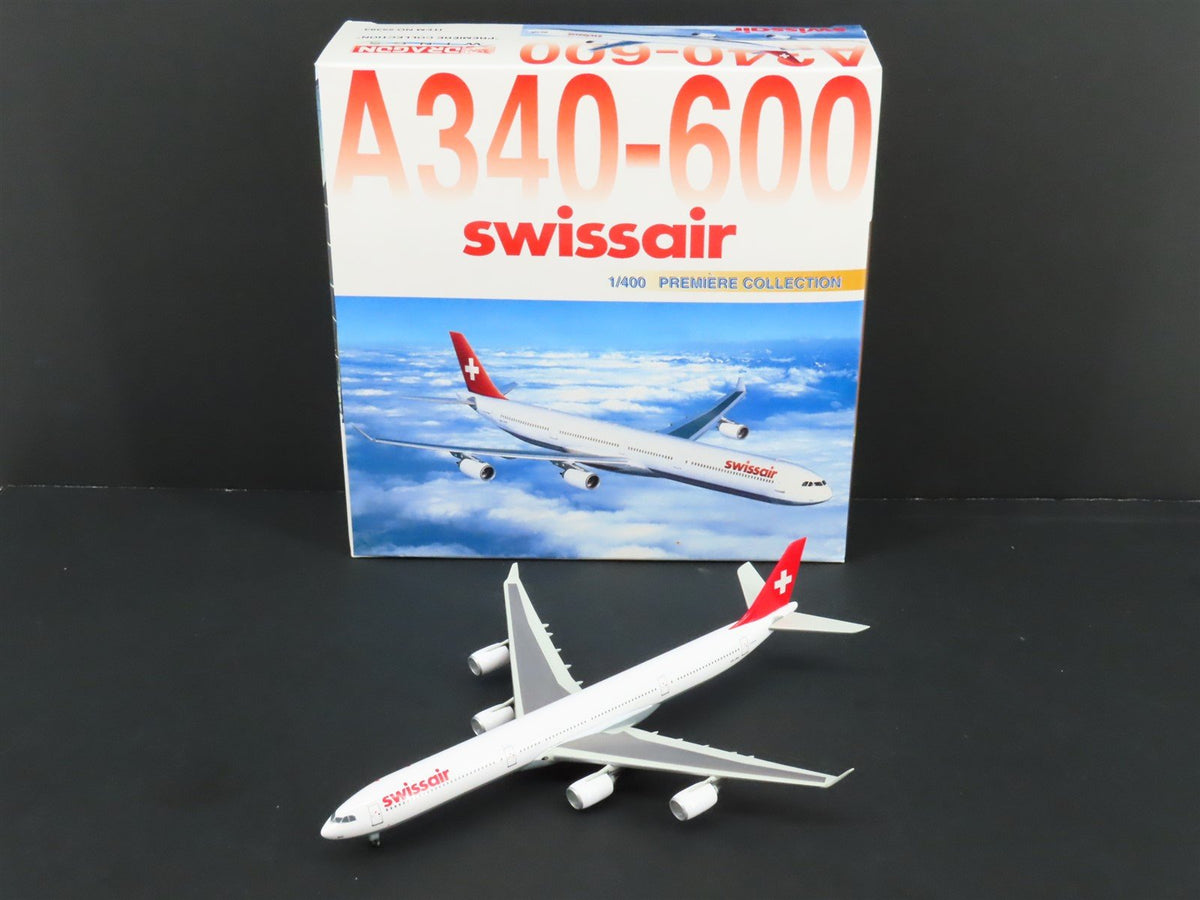 1:400 Dragon Wings 55383 Die-Cast Swissair A340-600 Airliner HB-JMA