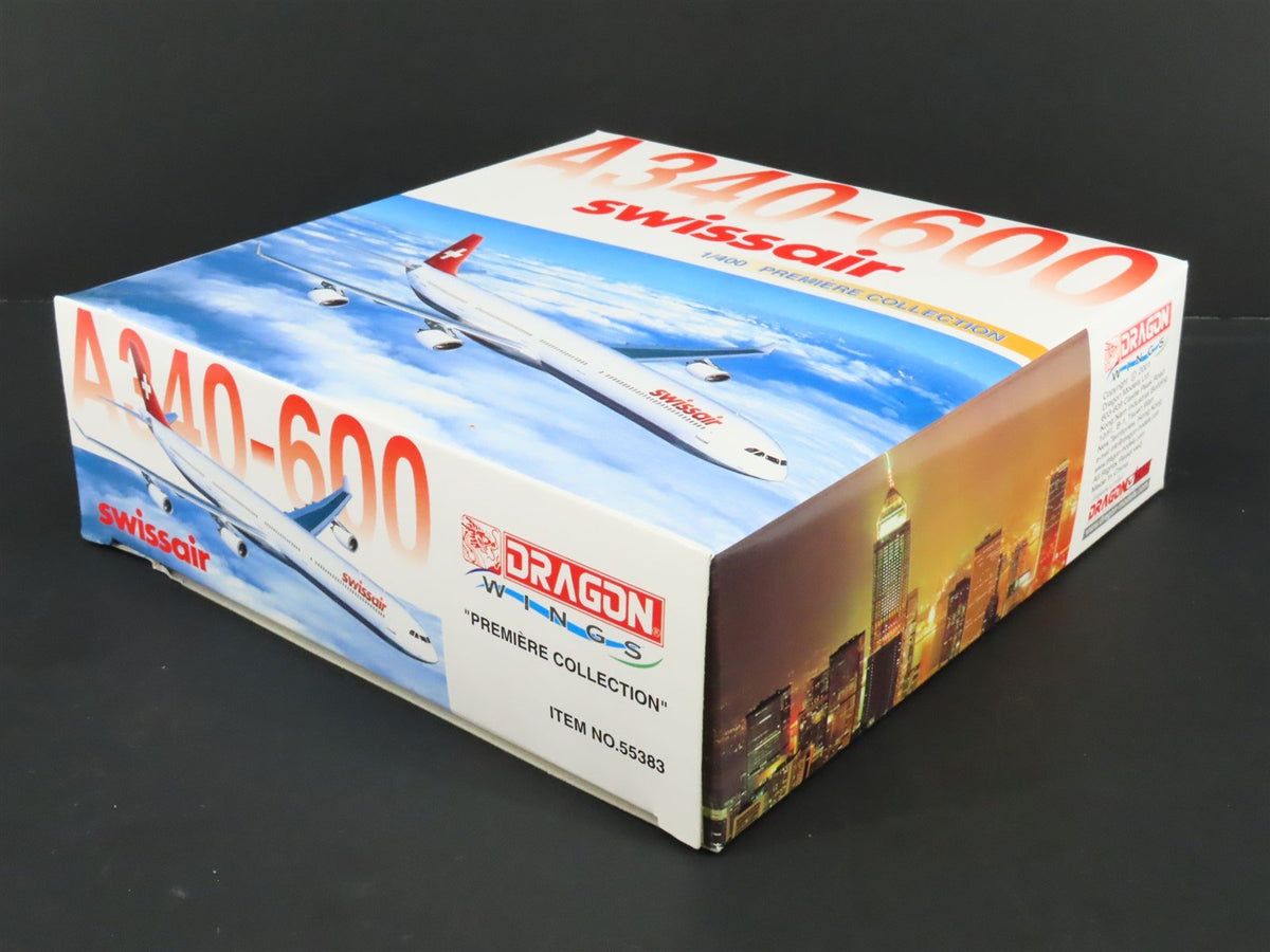 1:400 Dragon Wings 55383 Die-Cast Swissair A340-600 Airliner HB-JMA