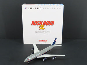 1:400 Dragon Wings 55429 Die-Cast United Airlines Rush Hour 2 B747-422 Airliner