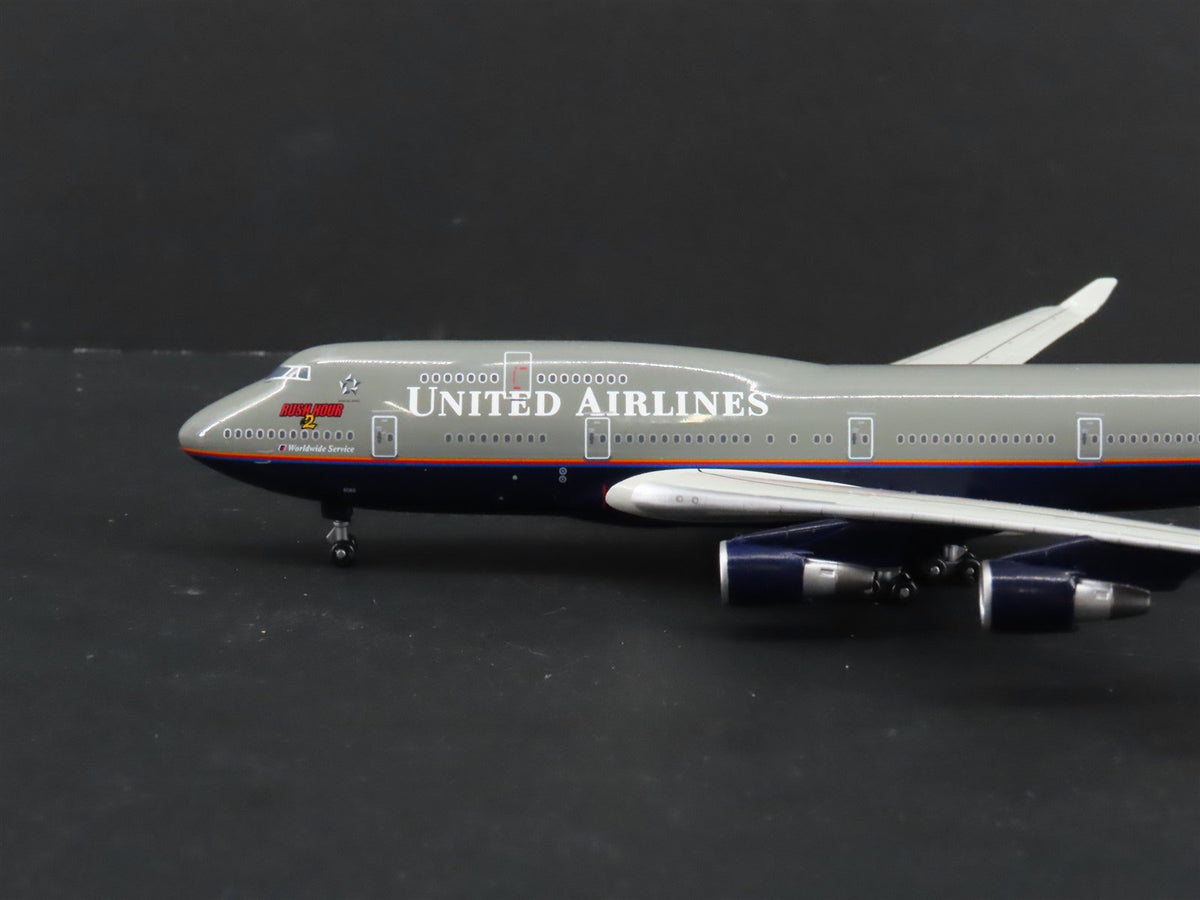 1:400 Dragon Wings 55429 Die-Cast United Airlines Rush Hour 2 B747-422 Airliner