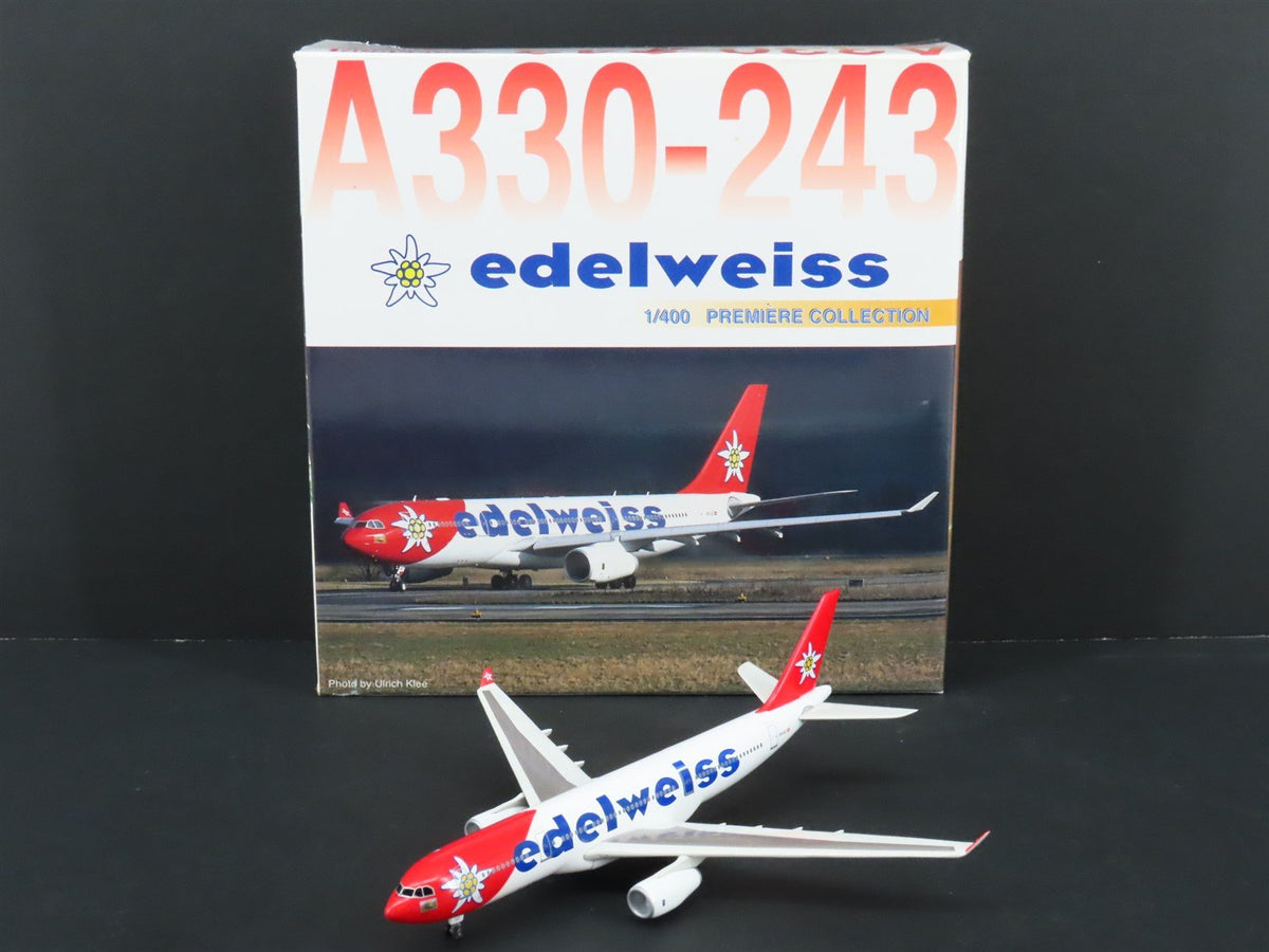1:400 Dragon Wings Premiere 55305 Die-Cast Edelweiss A330-243 Airliner HB-IQZ