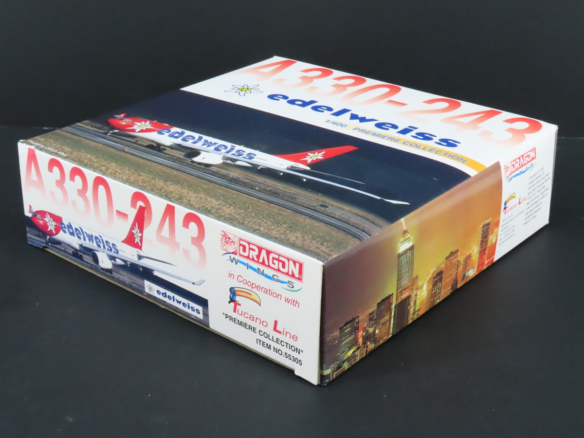 1:400 Dragon Wings Premiere 55305 Die-Cast Edelweiss A330-243 Airliner HB-IQZ