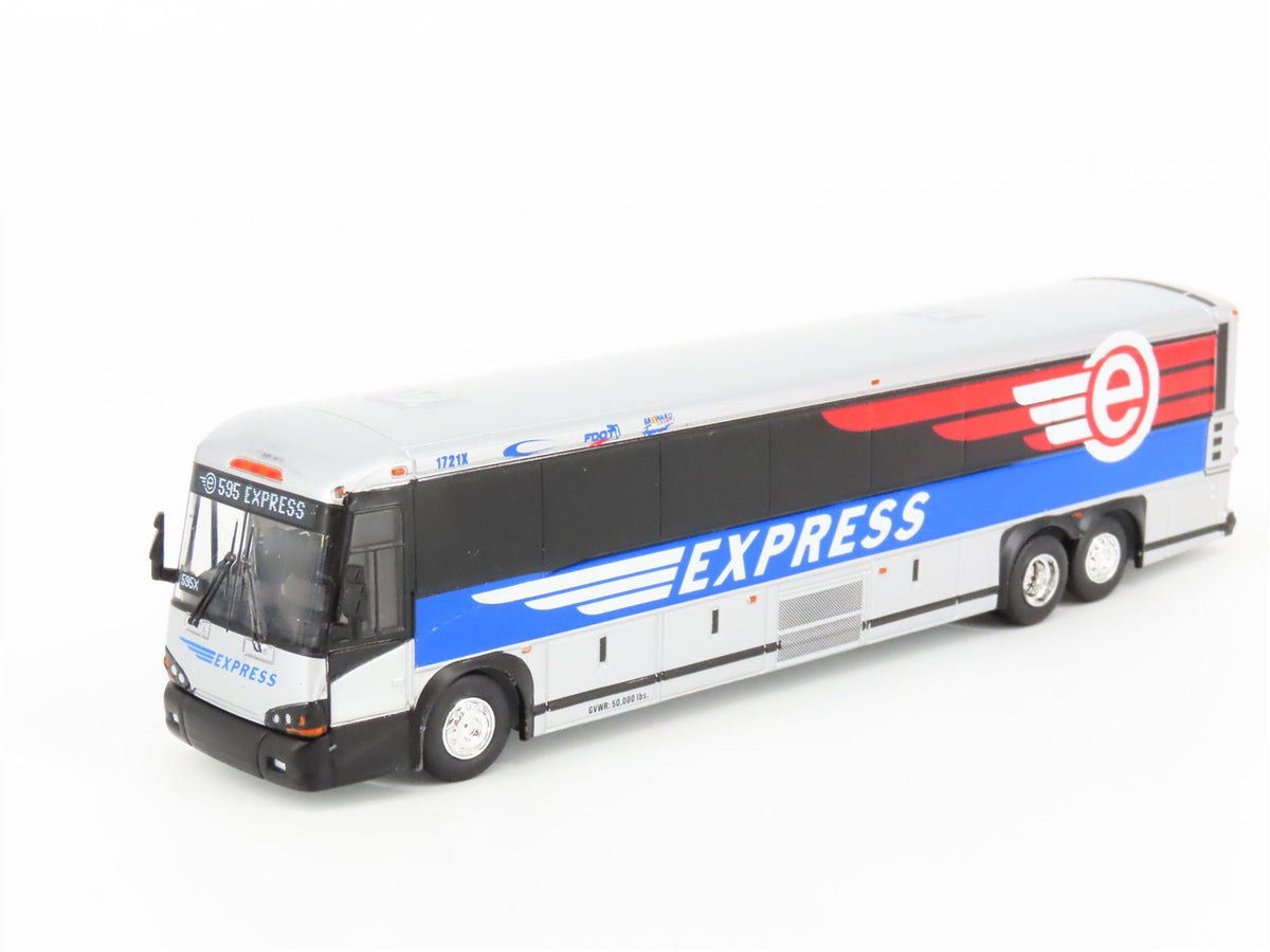 1:87 Iconic Replicas Die-Cast 87-0321 Broward Express MCI D4505 Motorcoach Bus