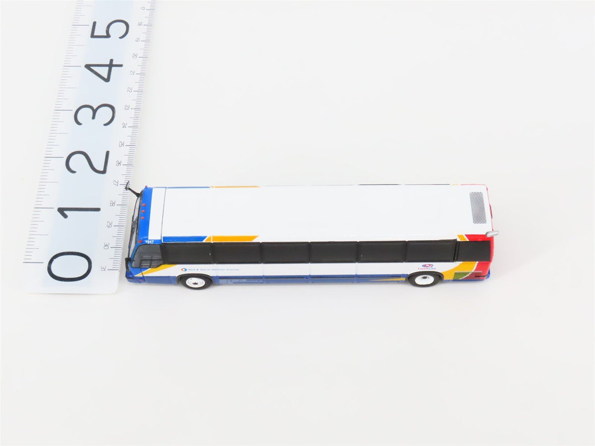 1:87 Iconic Replicas 87-0318 Coach USA &quot;Red &amp; Tan&quot; 1999 TMC RTS Transit Bus