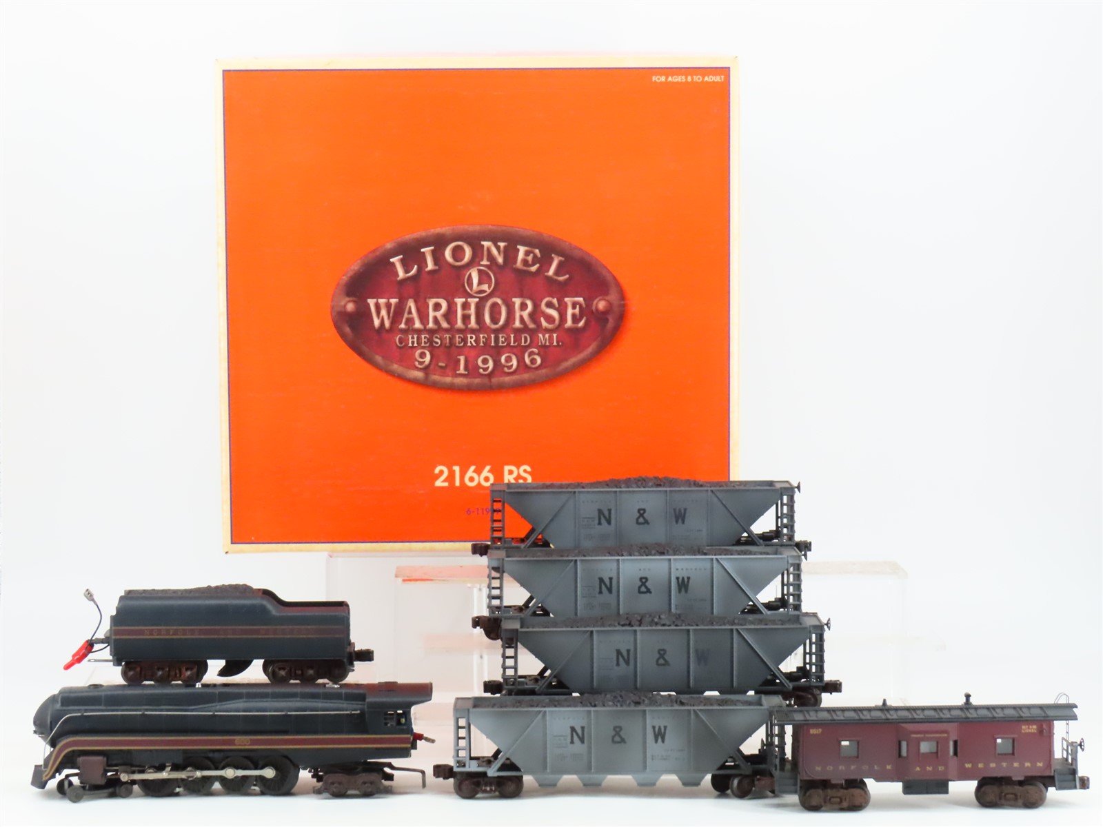 O 3-Rail Lionel Warhorse 6-11909 N&W 4-8-4 Steam Freight Set w/Sound - Weathered