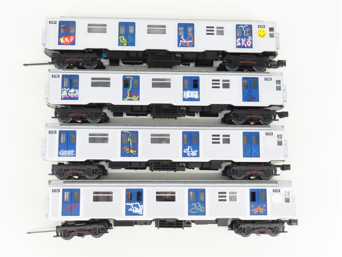 O 3-Rail MTH 20-80005A MTA &quot;N Train&quot; R-34 Subway 4-Car Set w/ Graffiti &amp; Sound