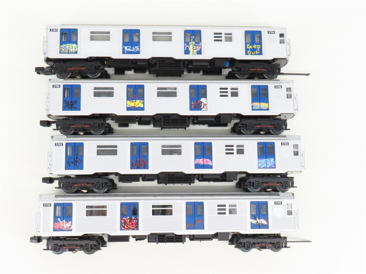 O 3-Rail MTH 20-80005A MTA &quot;N Train&quot; R-34 Subway 4-Car Set w/ Graffiti &amp; Sound