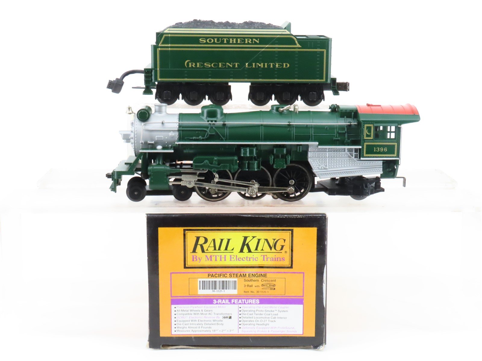 O Gauge 3-Rail MTH 30-1125-1 Southern Crescent Limited 4-6-2 Steam #1396 w/Sound