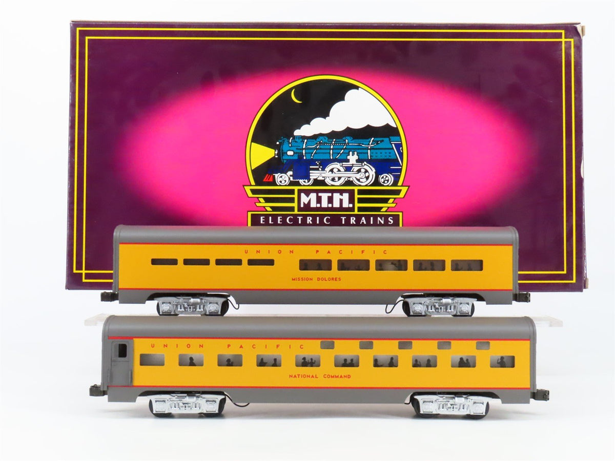 O Gauge 3-Rail MTH MT-6119 UP Union Pacific Sleeper/Diner Passenger 2-Car Set