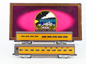 O Gauge 3-Rail MTH MT-6119 UP Union Pacific Sleeper/Diner Passenger 2-Car Set