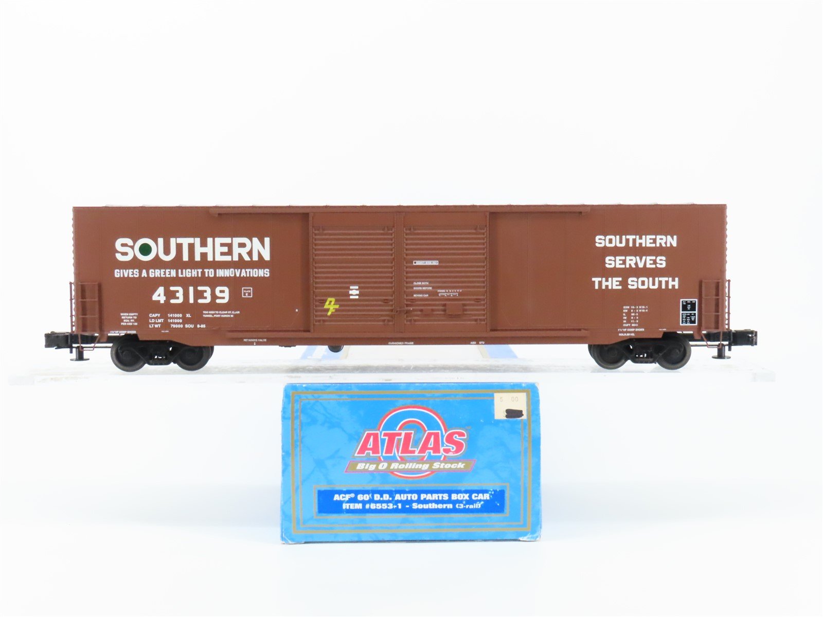 O Gauge 3-Rail Atlas O 6553-1 Southern Railway "Green Light" 60' Boxcar #43139