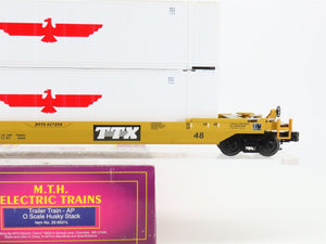 O Gauge 3-Rail MTH 20-9501L DTTX TTX Husky Stack Car #427208 w/ APL Containers