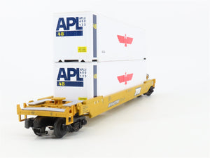 O Gauge 3-Rail MTH 20-9501L DTTX TTX Husky Stack Car #427208 w/ APL Containers