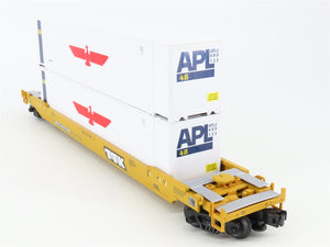 O Gauge 3-Rail MTH 20-9501L DTTX TTX Husky Stack Car #427208 w/ APL Containers