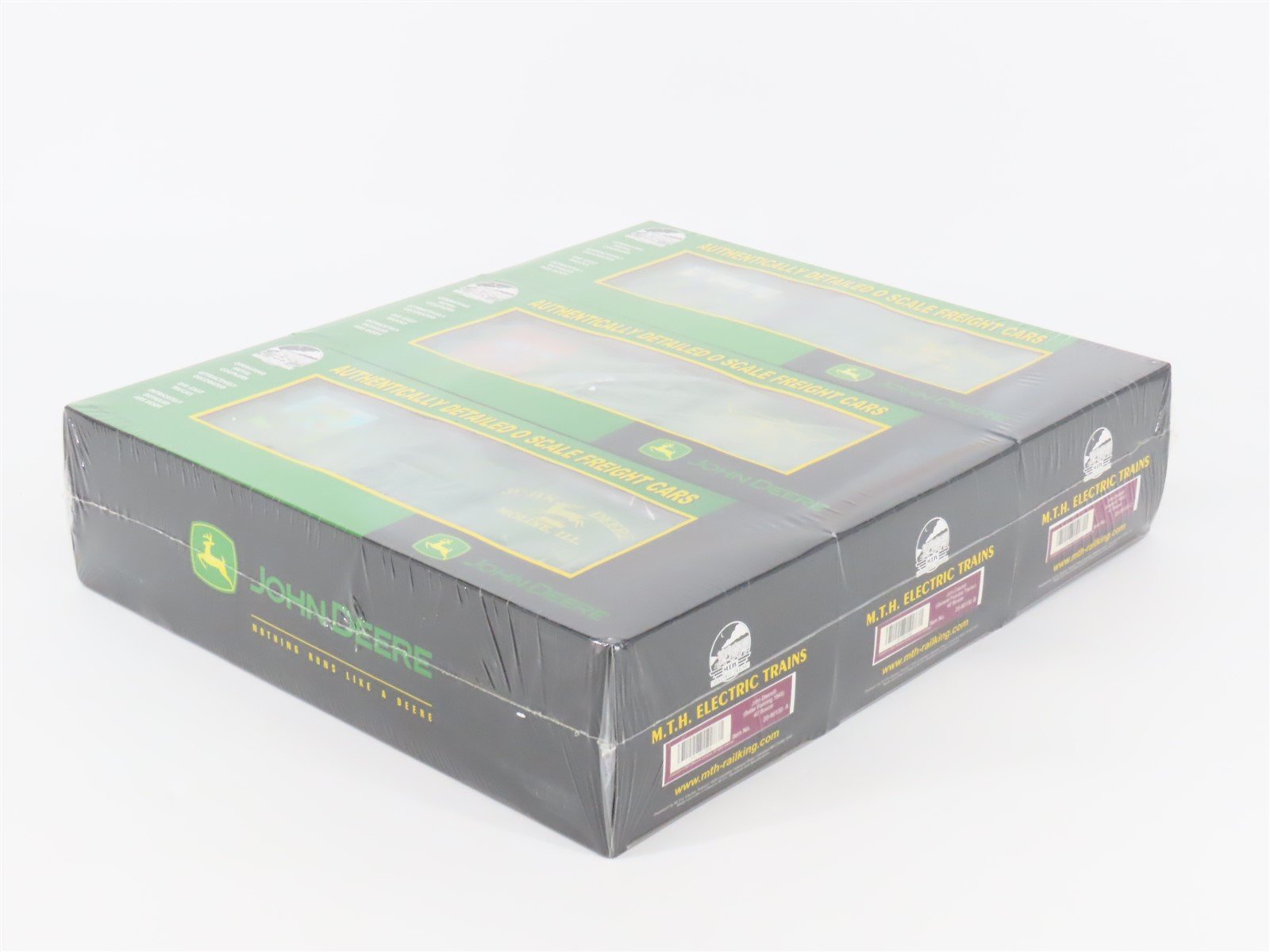 O Gauge 3-Rail MTH 20-90130 John Deere 40' Boxcar Set of 3 SEALED