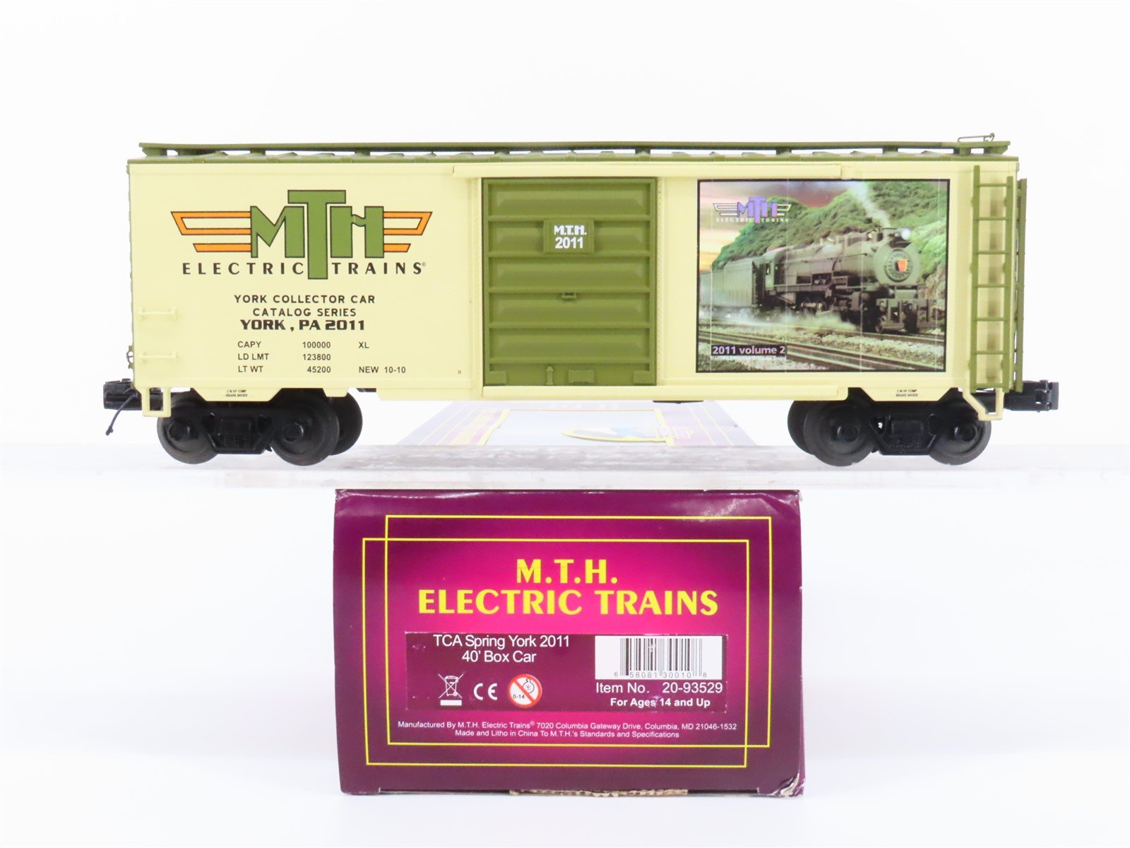 O Gauge 3-Rail MTH 20-93529 TCA Spring York 2011 40' Box Car