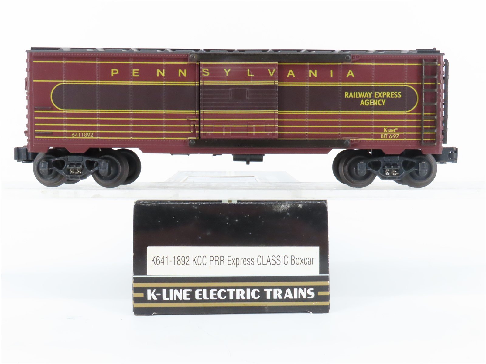 O Gauge 3-Rail K-Line K641-1892 PRR Railway Express Agency Boxcar 6411892
