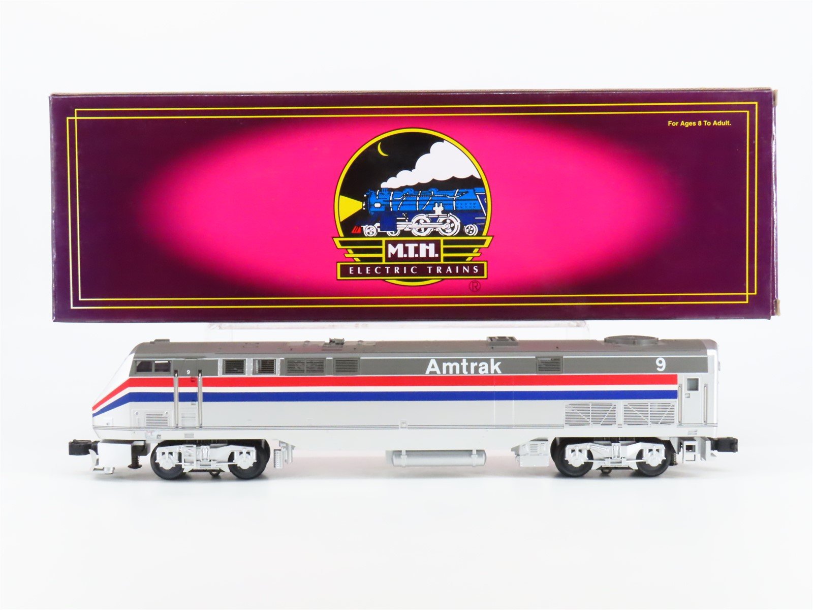 O Gauge 3-Rail MTH 20-2189-1 AMTK Amtrak Ph III GE P42 Genesis Diesel #9 w/Sound
