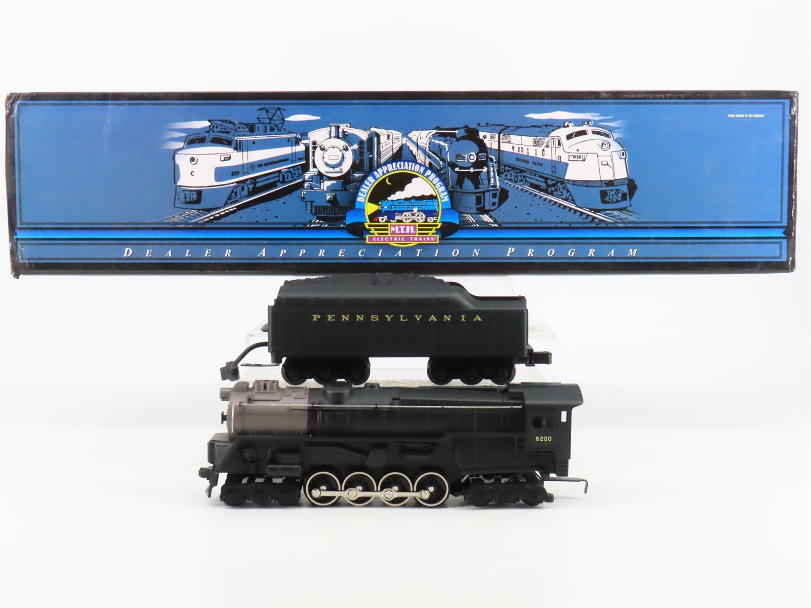 O27 Gauge 3-Rail MTH 20-80002I PRR 6-8-6 "Baby" Turbine Steam #6200 w/ Sound