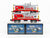 O Gauge 3-Rail MTH DAP 20-80002C ATSF Santa Fe Extended Vision Caboose Set of 2