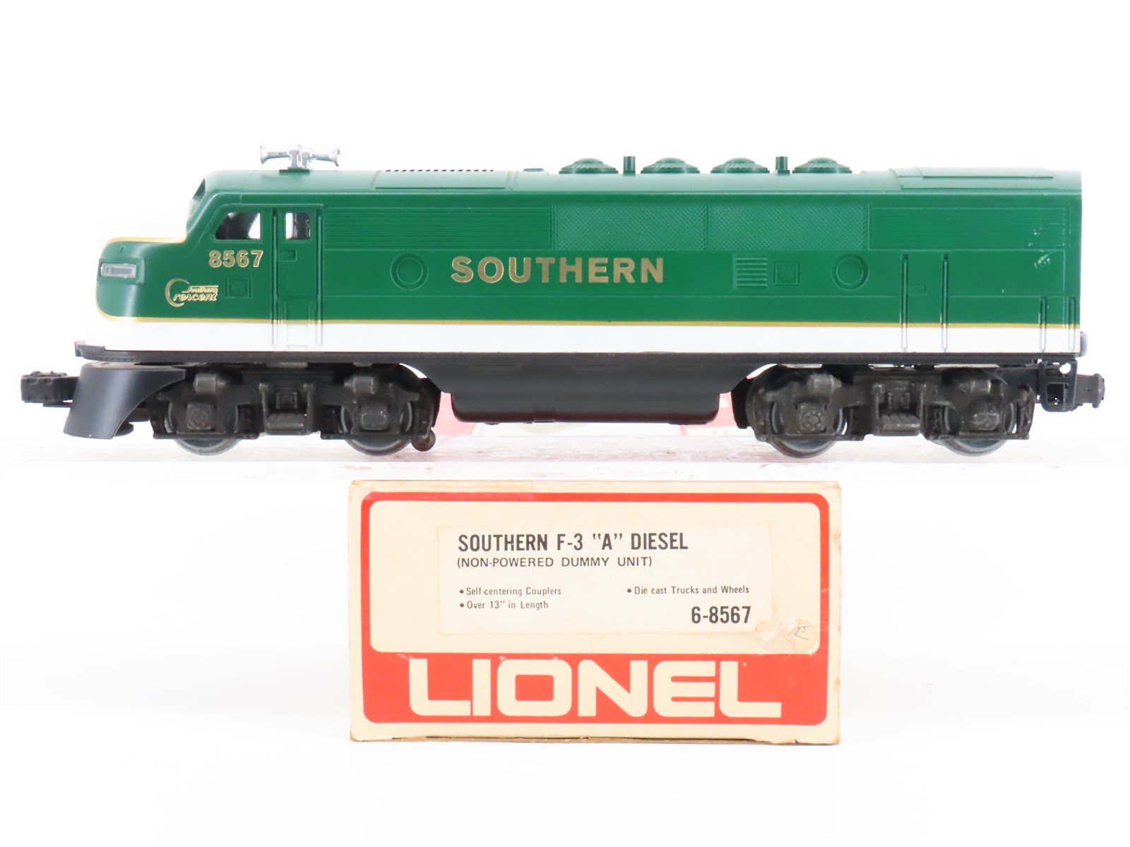 O Gauge 3-Rail Lionel 6-8567 Southern F3A Diesel Locomotive #8567 UNPOWERED