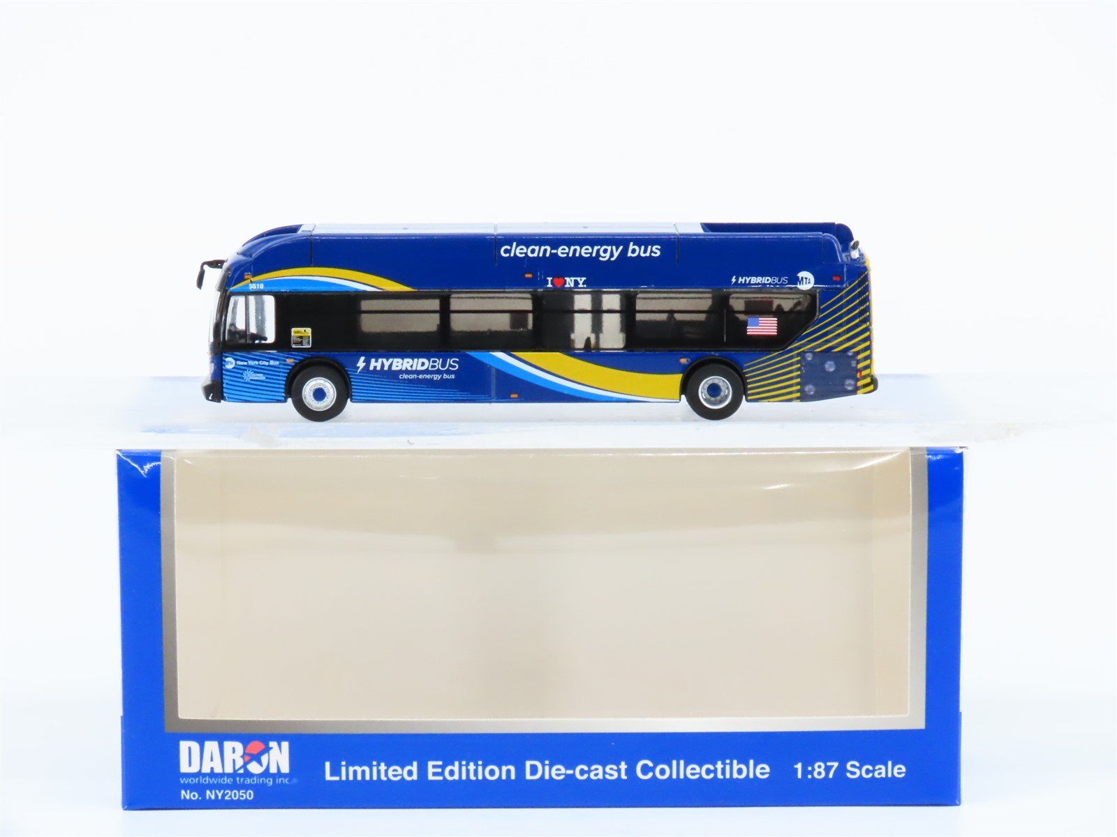 1:87 Daron Die-Cast NY2050 MTA New York City "Clean-Energy" Hybrid Electric Bus