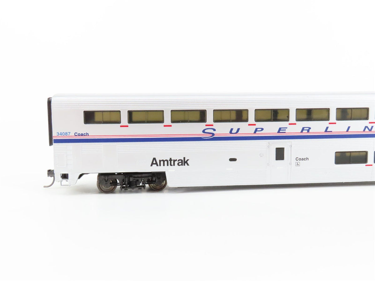 HO Walthers 932-6163 AMTK Amtrak Ph IV Superliner I Coach Passenger #34087
