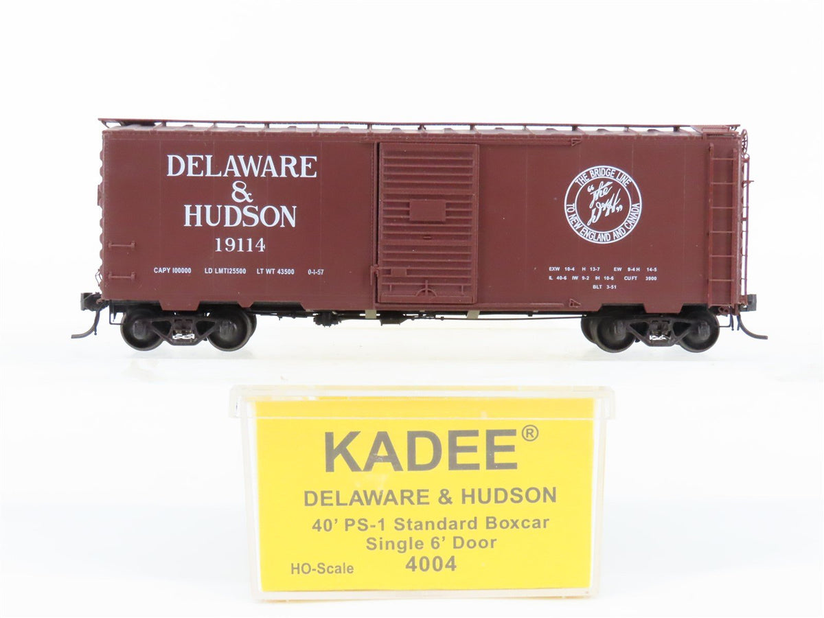 HO Scale Kadee 4004 D&amp;H Delaware &amp; Hudson &quot;Bridge Line&quot; 40&#39; PS-1 Box Car #19114