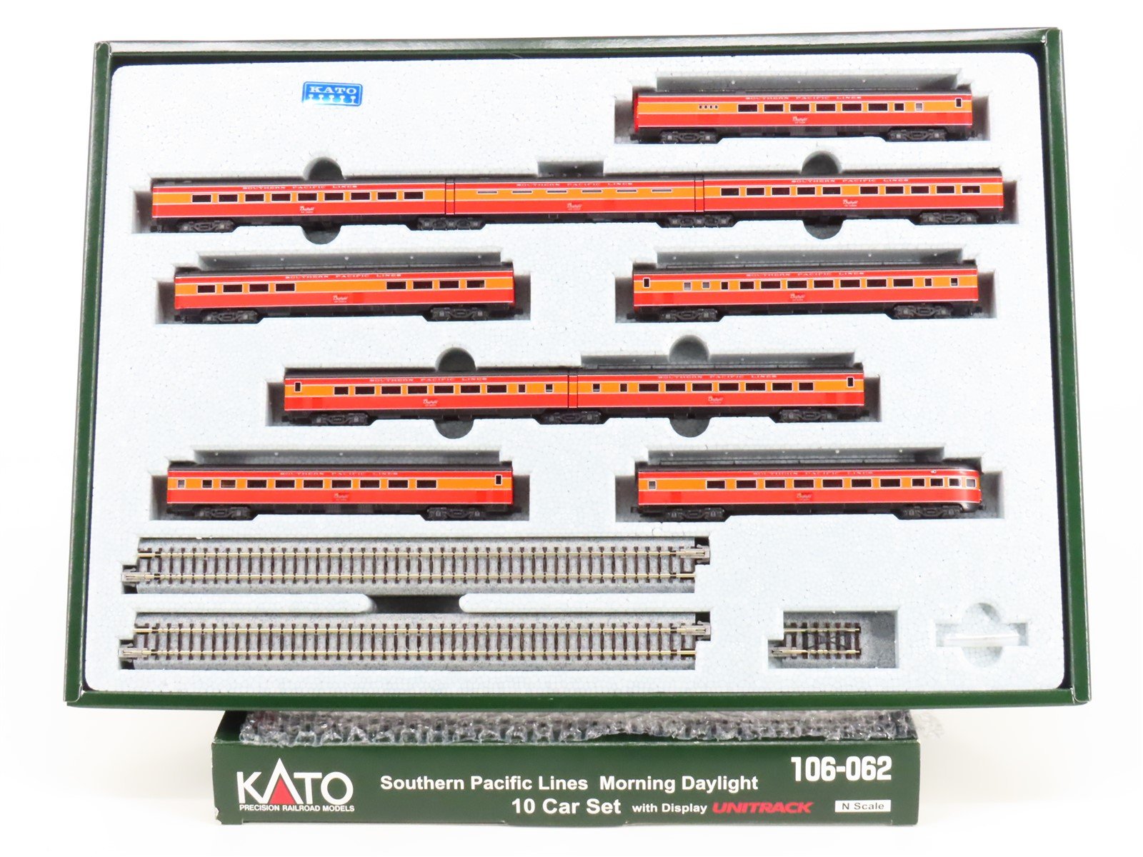 N KATO 106-062 SP Southern Pacific Morning Daylight 10-Car Passenger Set