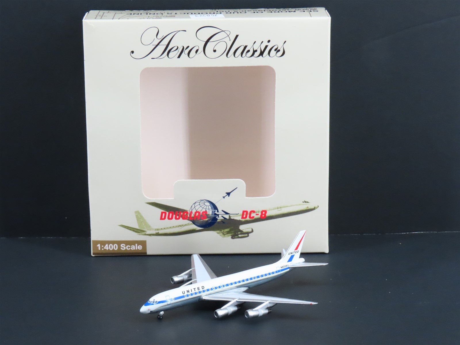 1:400 Scale Aero Classics 45285/13 Die-Cast United Air Lines DC-8-51 #N8008U