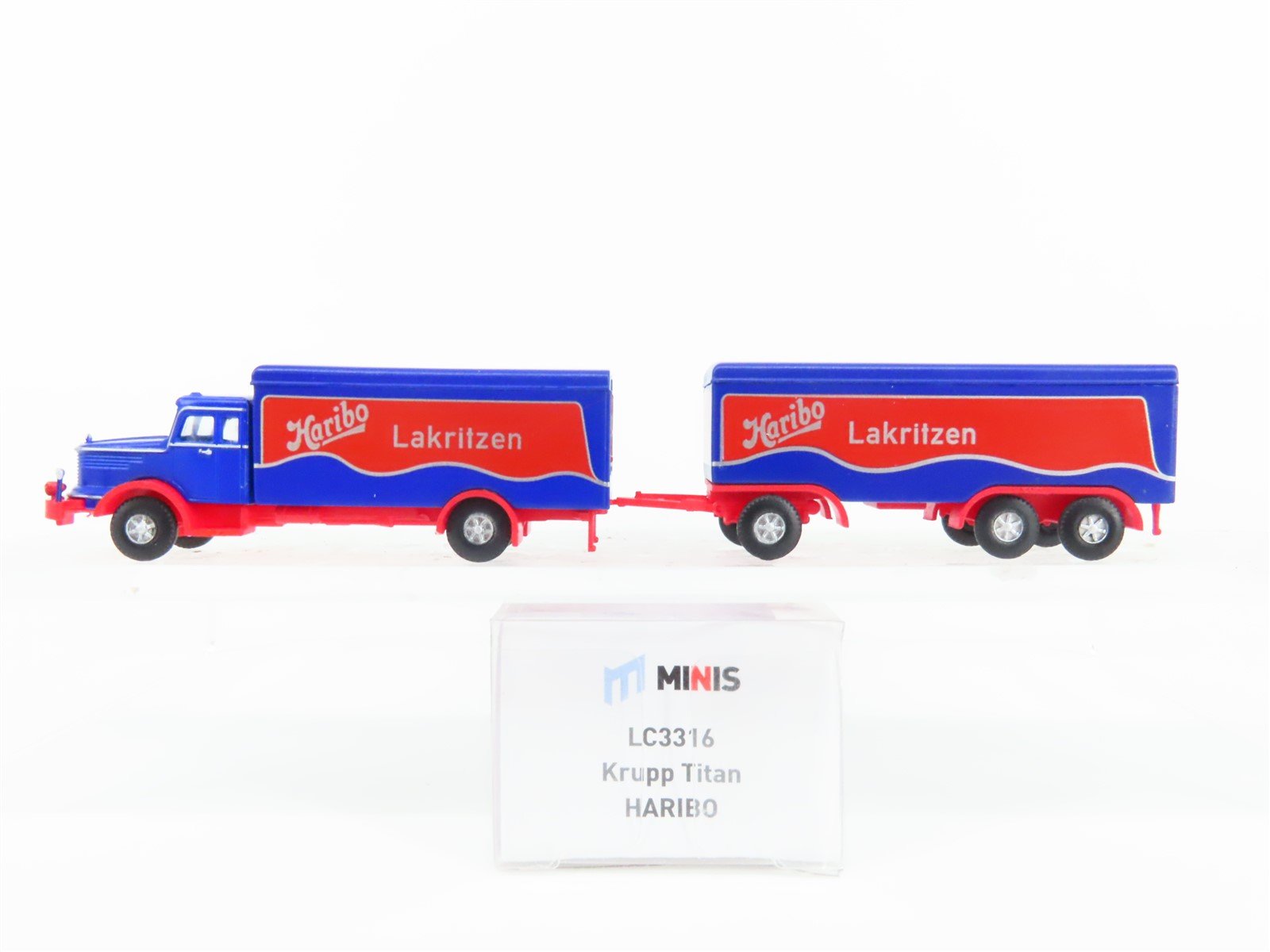 N 1:160 Scale Lemke Minis LC3316 Krupp Titan Haribo Truck & Trailers