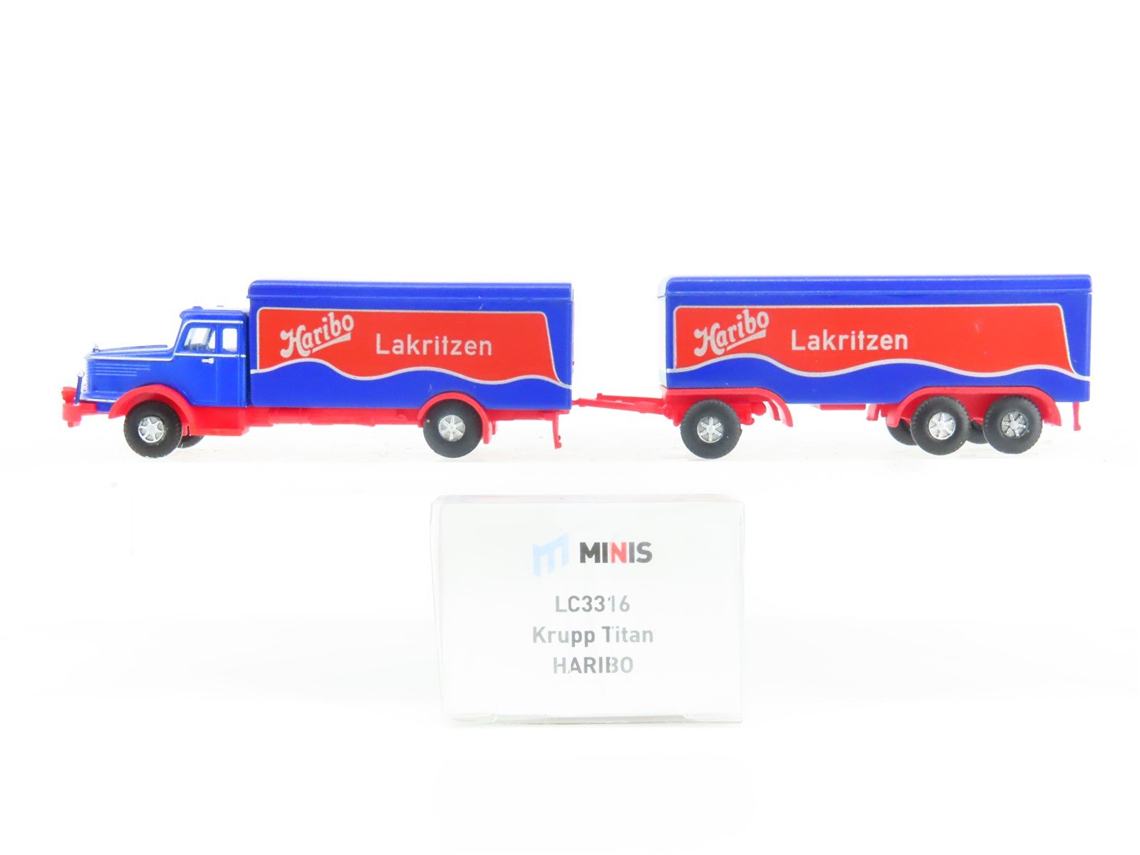 N 1:160 Scale Lemke Minis LC3316 Krupp Titan Haribo Truck & Trailers