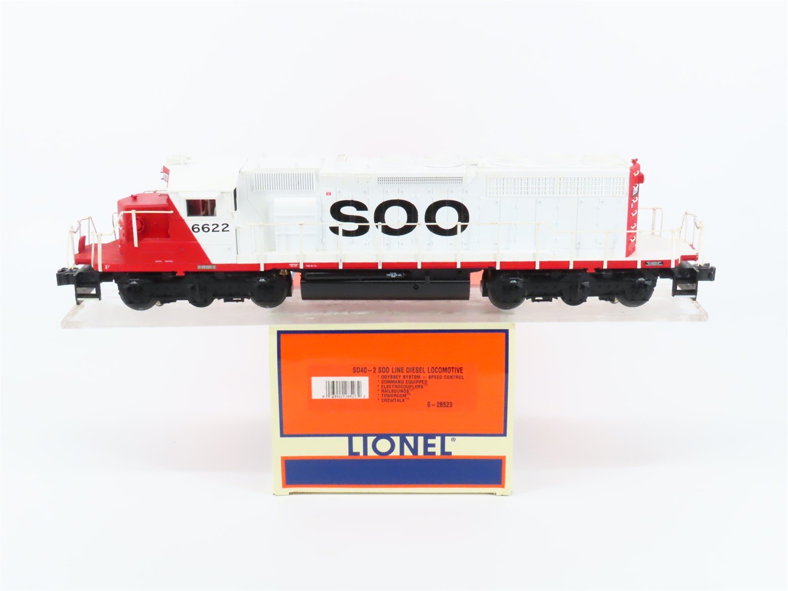 O Gauge 3-Rail Lionel 6-28523 SOO Line EMD SD40-2 Diesel #6622 w/ TMCC & Sound
