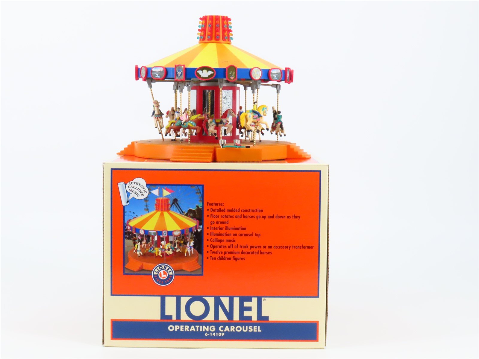 O Scale Lionel 6-14109 Operating Carousel w/Sound & Lights