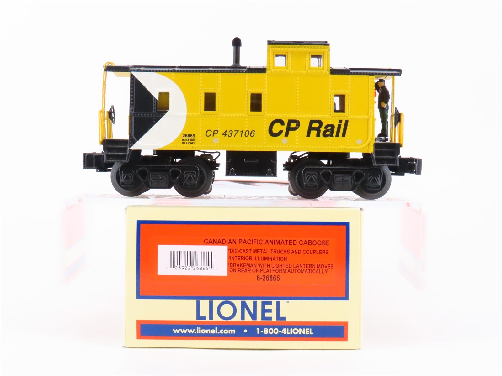 O Gauge 3-Rail Lionel 6-26865 CP Canadian Pacific Animated Caboose #437106