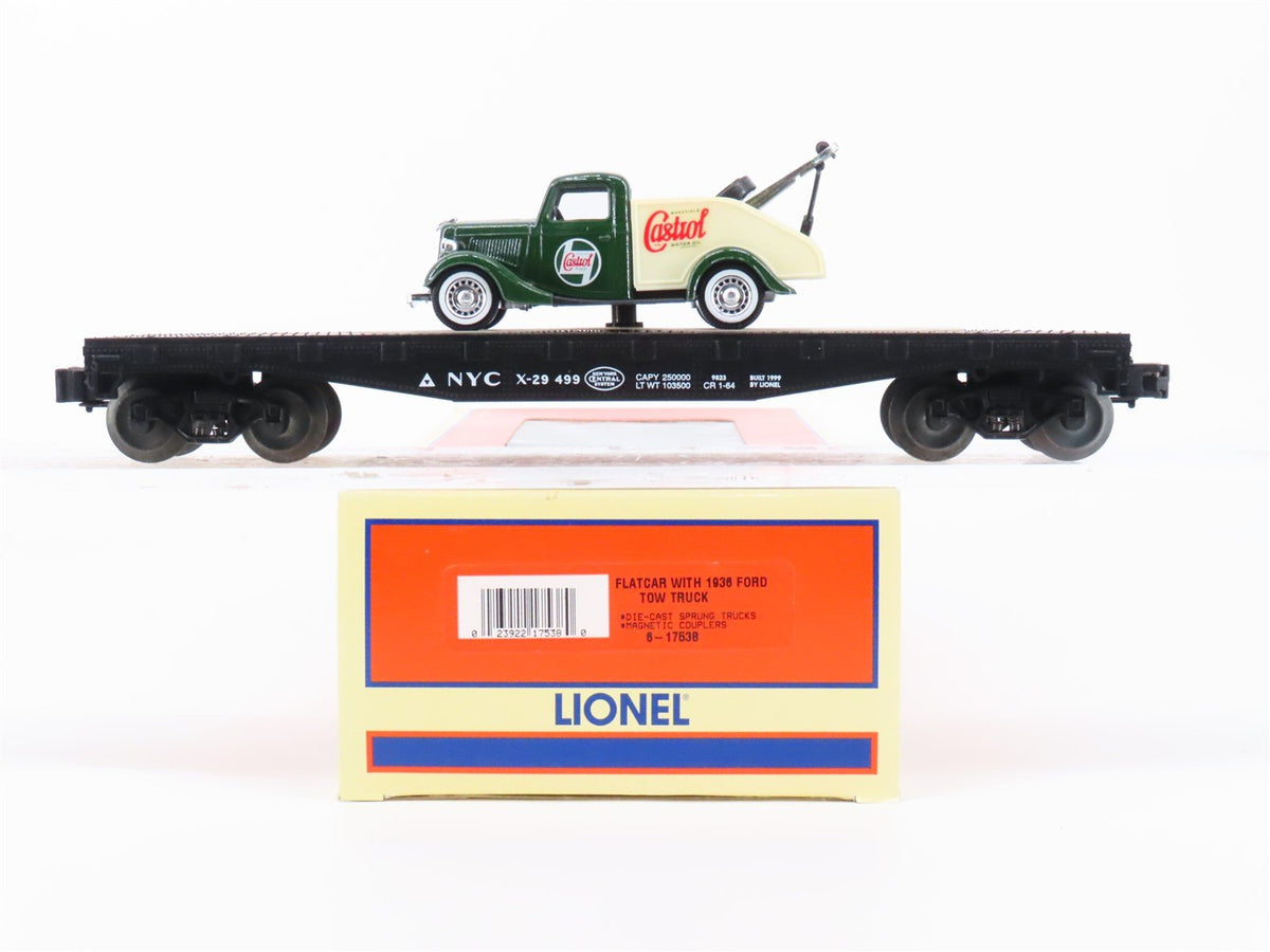O 3-Rail Lionel 6-17538 NYC New York Central Flatcar #X29499 w/1936 Ford Truck